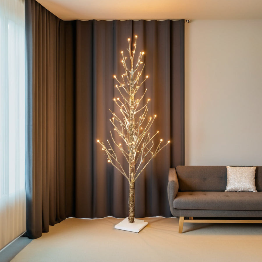 Albero di Natale rami LED innevato, effetto Real touch - Afrodite