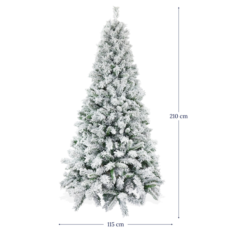 Albero di Natale Slim Innevato Artemide 150 180 210 240cm Con