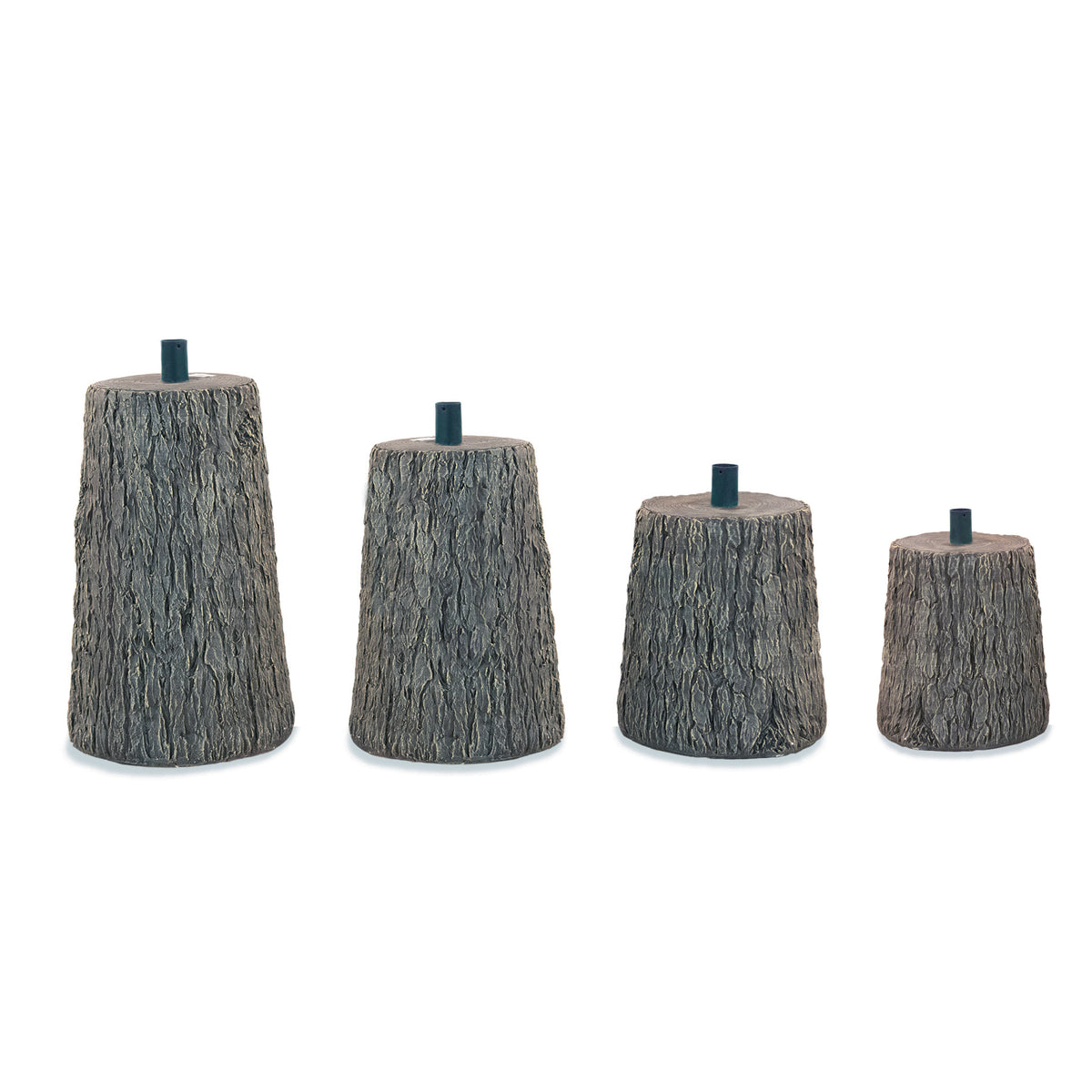 Base Albero di Natale effetto Legno, Realistico, Tubolare da 3,6cm - Base Tronco Nature