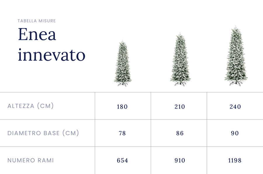 Albero di Natale Slim, Real Touch - Enea Innevato