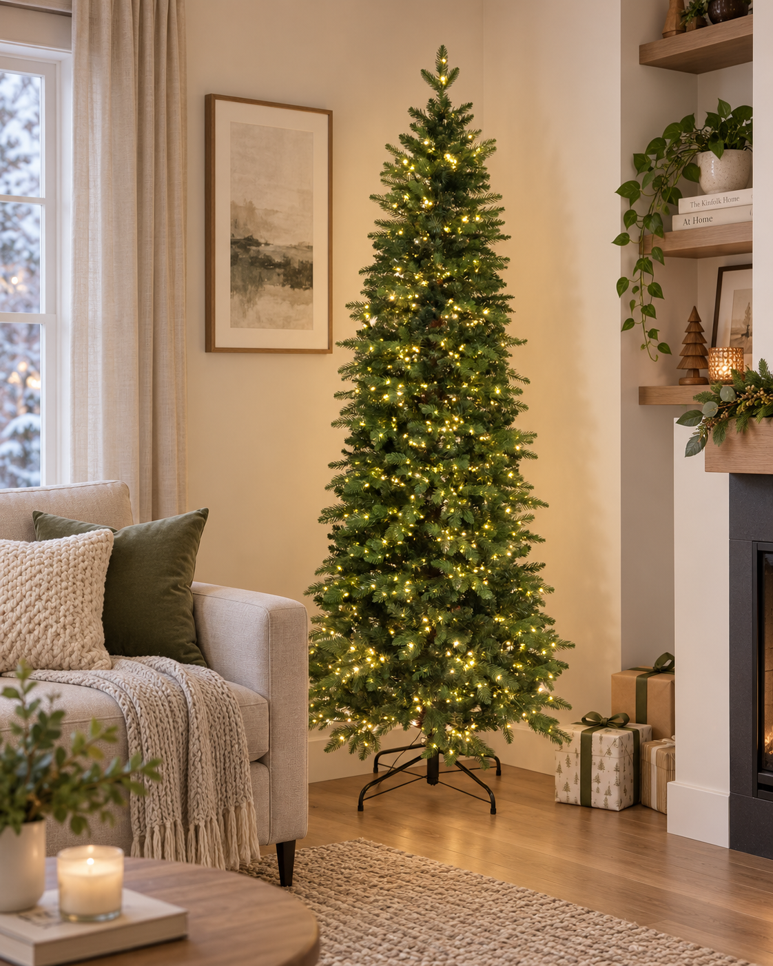 Albero di Natale Slim Real Touch con MicroLed – Eolo LED