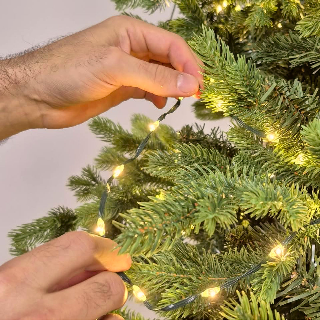Luci per Albero di Natale da interno/esterno - MicroLed a goccia bianco caldo