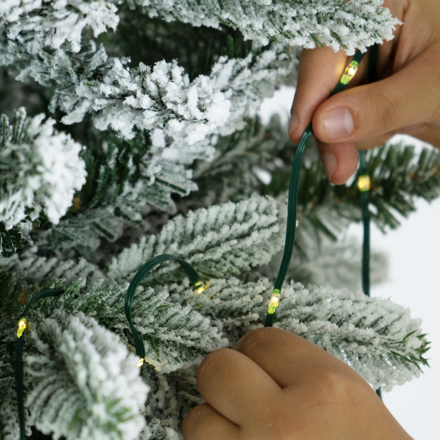 Luci per Albero di Natale da interno/esterno - MicroLed a goccia bianco caldo