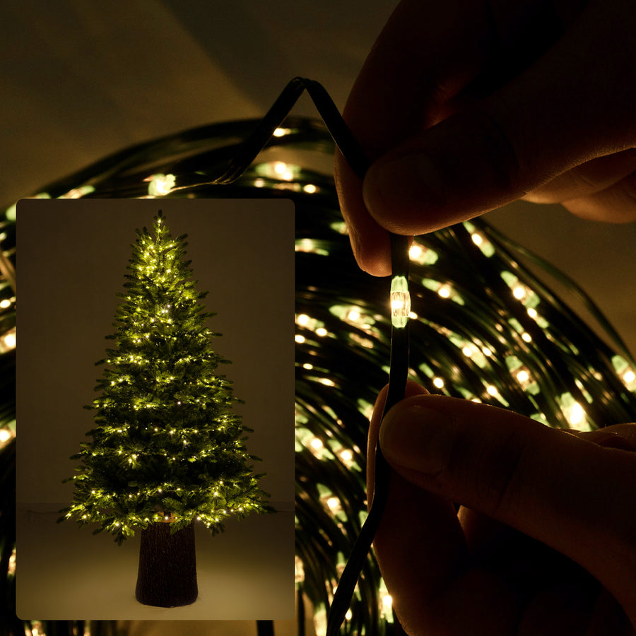 Luci per Albero di Natale da interno/esterno - MicroLed a goccia bianco caldo