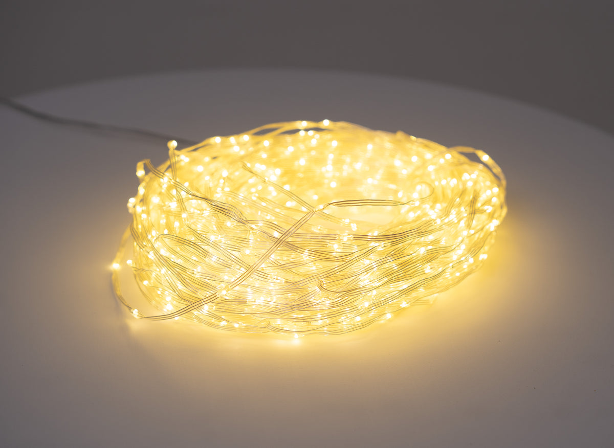 Luci per Albero di Natale da interno/esterno - MicroLed a goccia bianco caldo