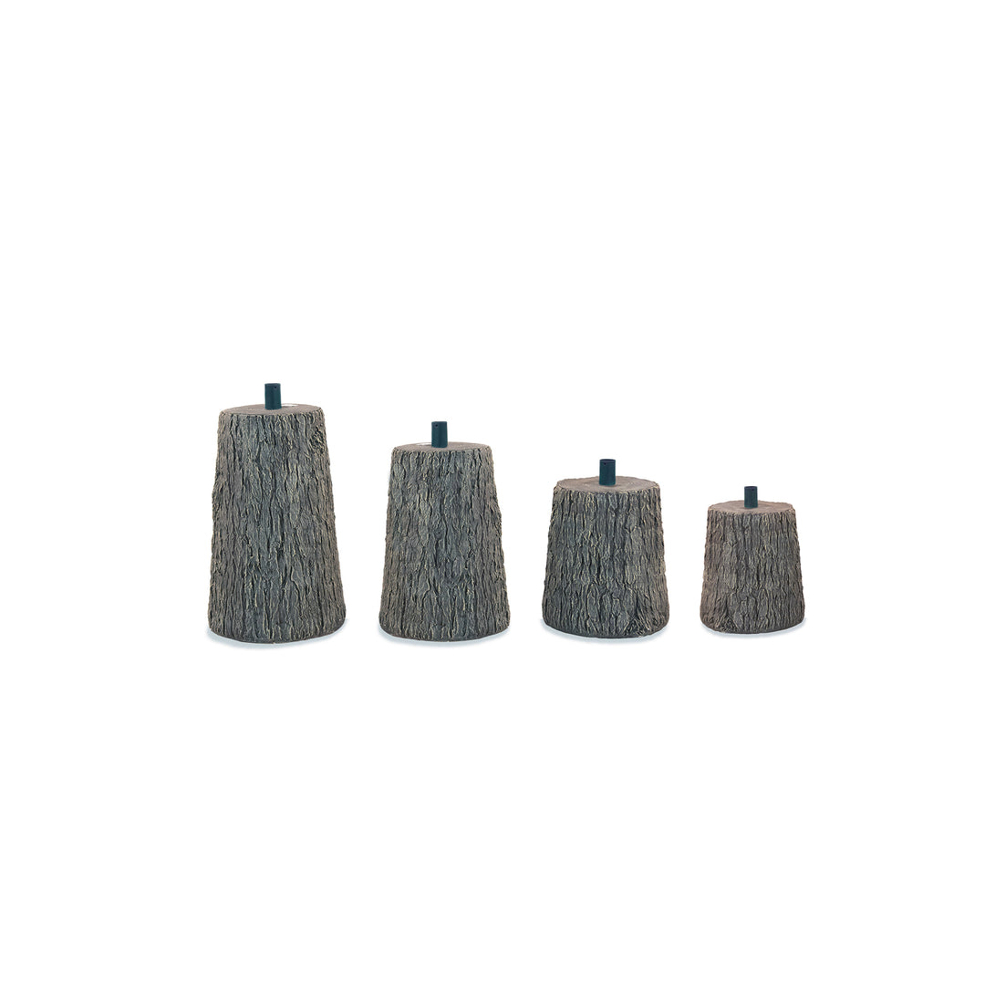 Base Albero di Natale effetto Legno, Realistico, Tubolare da 3,6cm - Base Tronco Nature