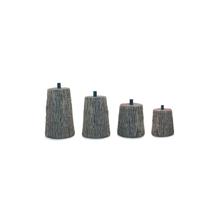 Base Albero di Natale effetto Legno, Realistico, Tubolare da 3,6cm - Base Tronco Nature