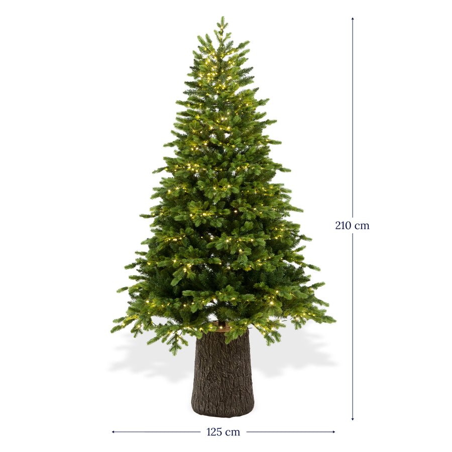 Albero di Natale con Microled Incorporati e Base Tronco - Zeus