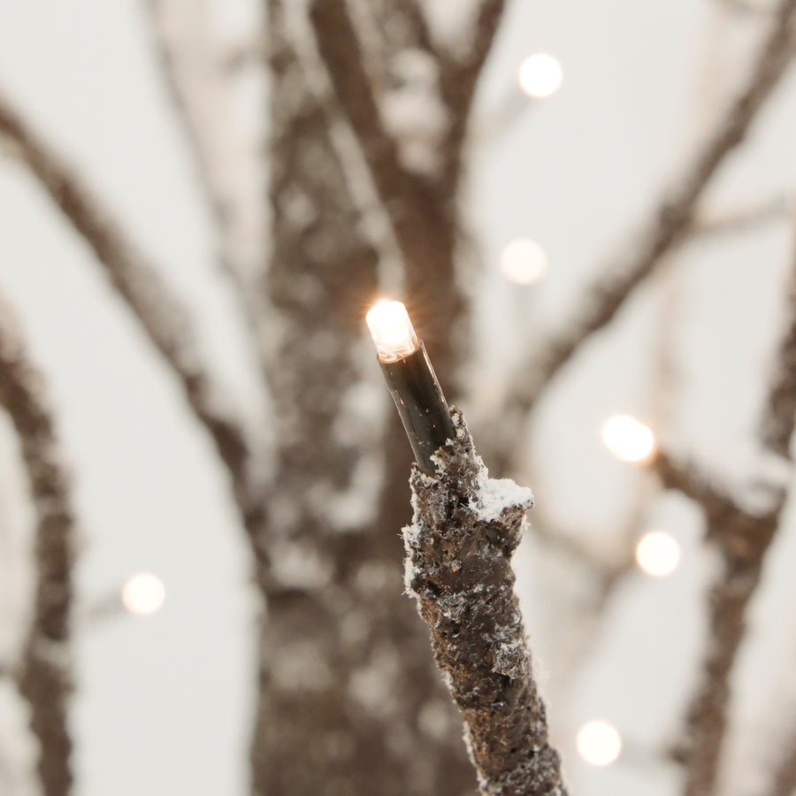 Albero di Natale rami LED innevato, effetto Real touch - Afrodite